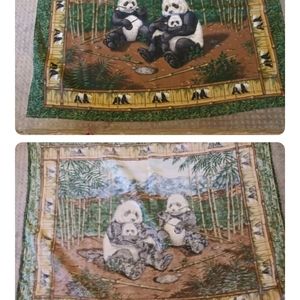 panda family tapestry 43" x 32"